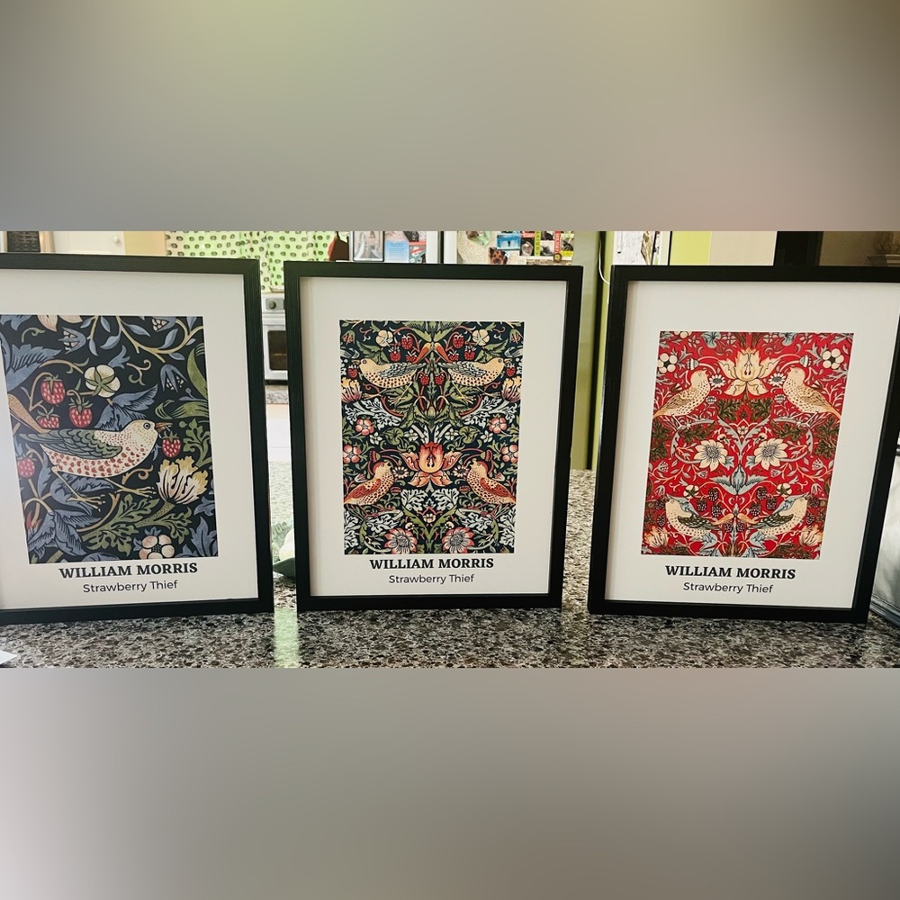 Three brand new framed William Morris prints